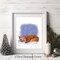 ART PRINT - SWEET FOX DREAMS - A Whimsical Drawing of a Sleeping Fox - Art for the Winter Season - Brighten Any Room for the Holidays product 3